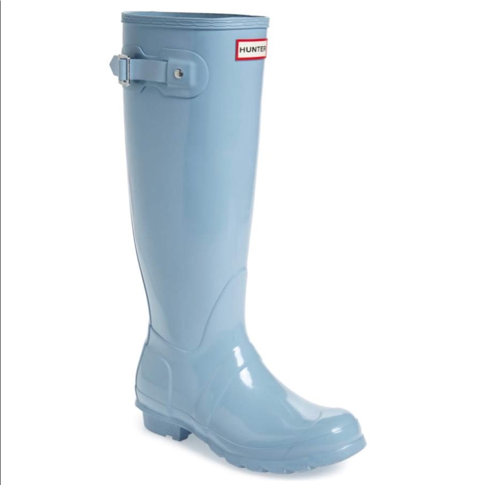 Hunter Baby Blue Rain Boots EU 38 US 7